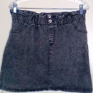 Justice Girls Size 18 Plus Paper Bag Skirt Black.